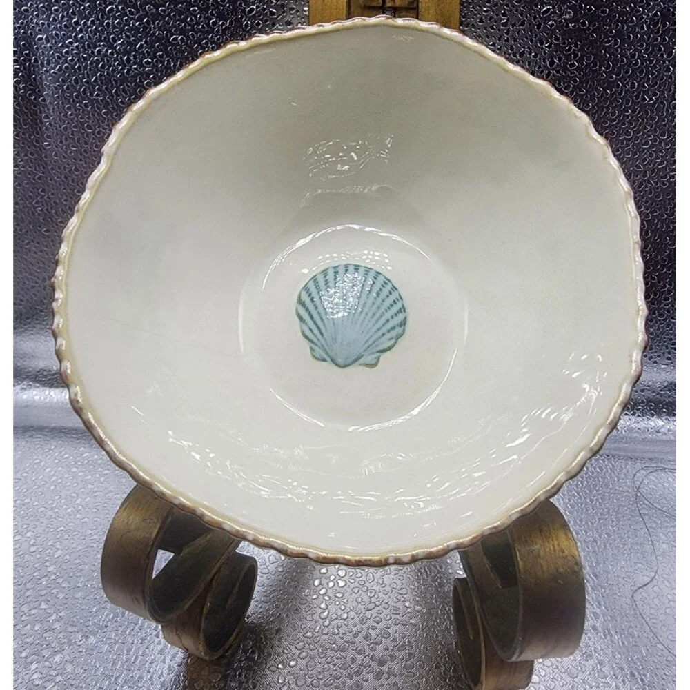 Cracker Barrel  Sea Shell Coastal/Nautical Soup/Cereal/Salad Bowls (2) 